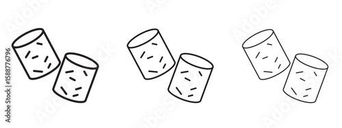 Cork wine icon thin line symbol on white background, editable stroke vector illustration