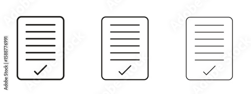 Contract coverage icon thin line symbol on white background, editable stroke vector illustration