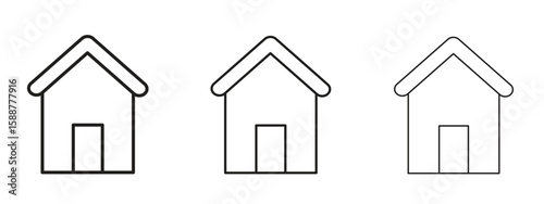 Chicken coop icon thin line symbol on white background, editable stroke vector illustration