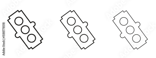 Car gasket icon thin line symbol on white background, editable stroke vector illustration