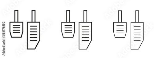 car pedal icon thin line symbol on white background, editable stroke vector illustration