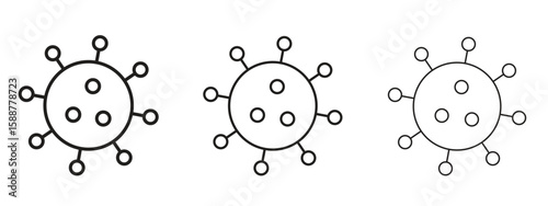 Cancer icon thin line symbol on white background, editable stroke vector illustration