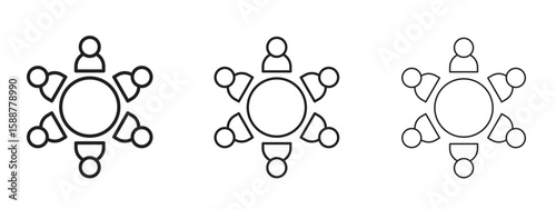 Business incubator icon thin line symbol on white background, editable stroke vector illustration