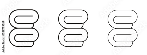 blanket icon thin line symbol on white background, editable stroke vector illustration