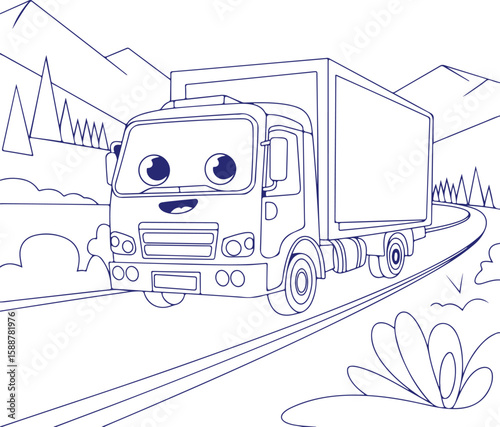 truck on the road