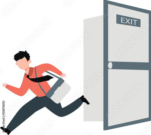 A master thief, stealing and running away.