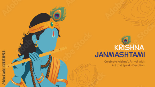 Dahi handi indian festival of lord shree krishna janmashtami. Creative vector illustration design in minimal concept.