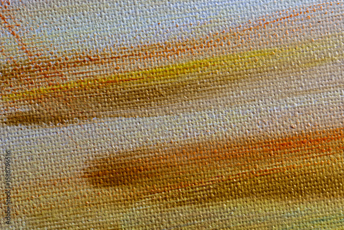 The texture of a canvas painting covered with oil paint