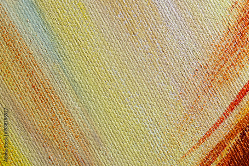 The texture of a canvas painting covered with oil paint