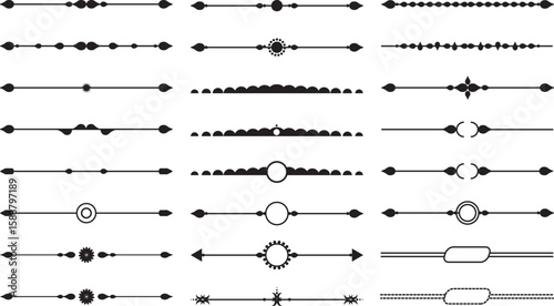 Border line text divider set