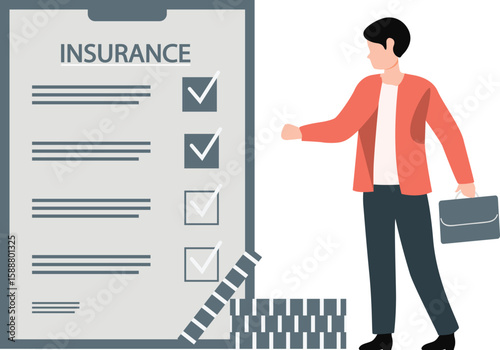 The boy's accumulated insurance premiums are Marked.