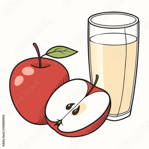 glass of apple juice