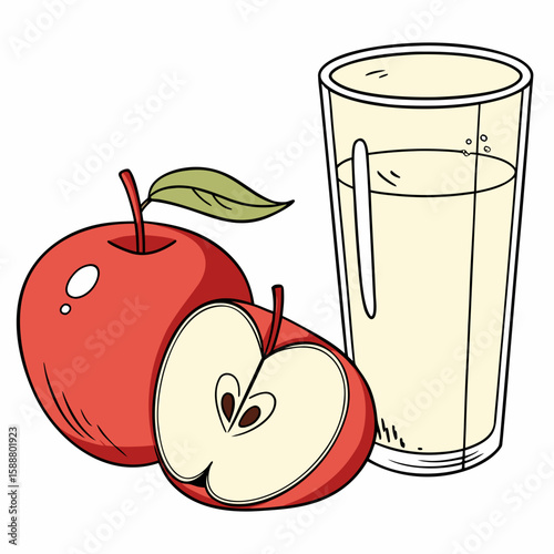 apple juice and apple