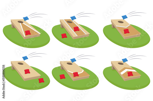 Cornhole Board With Bean Bag  Collection
