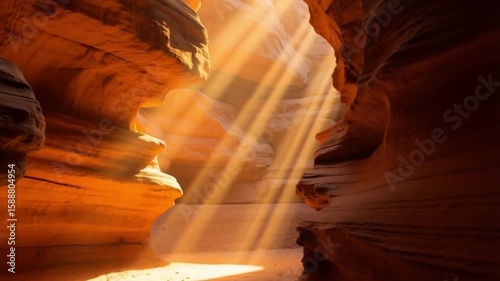 Sunlight streams through the narrow canyon walls of antelope canyon arizona usa landscape video