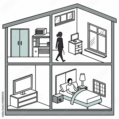 거실,모던,선,실내,편안한,woman,people,person,office,standing,elevator,home