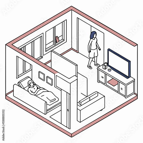 거실,모던,선,실내,편안한,woman,people,person,office,standing,elevator,home