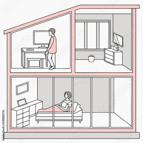 거실,모던,선,실내,편안한,woman,people,person,office,standing,elevator,home