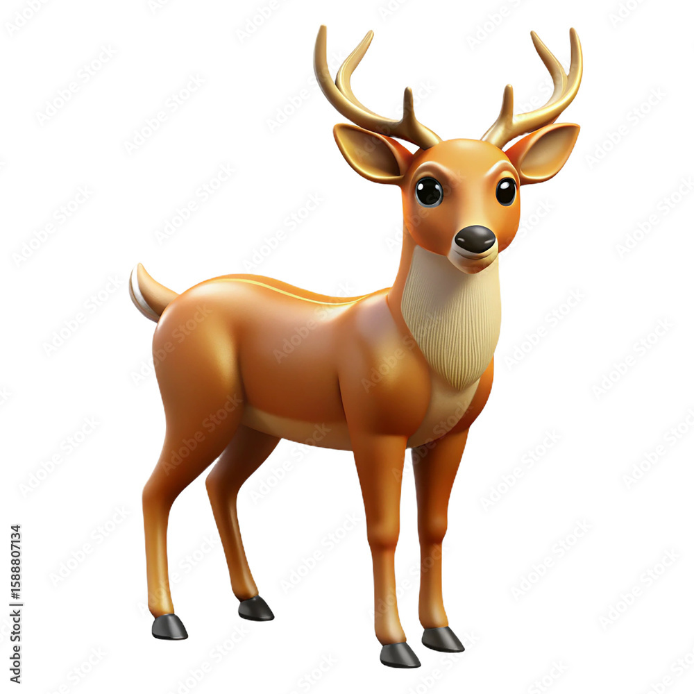 Fototapeta premium Realistic 3D Deer Render