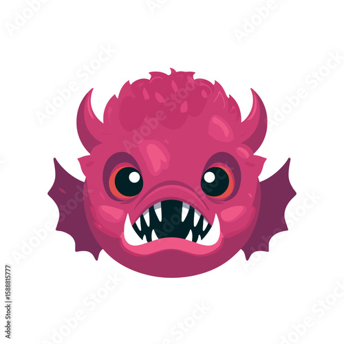 Cute Cartoon Demonic Fish