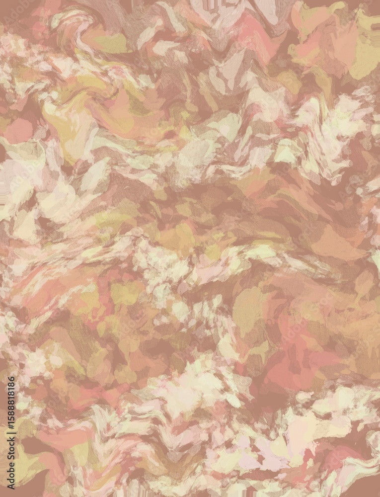 Fototapeta premium Hand Painted Warm and Romantic Abstract Marble Swirl Liquid Illustration Background in Muted Pink