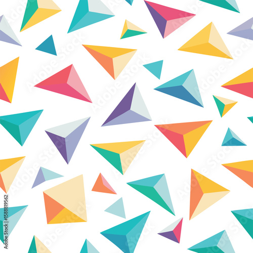 Free Download Colorful Seamless Pattern of Random Triangles Scattered - GFXLoad
