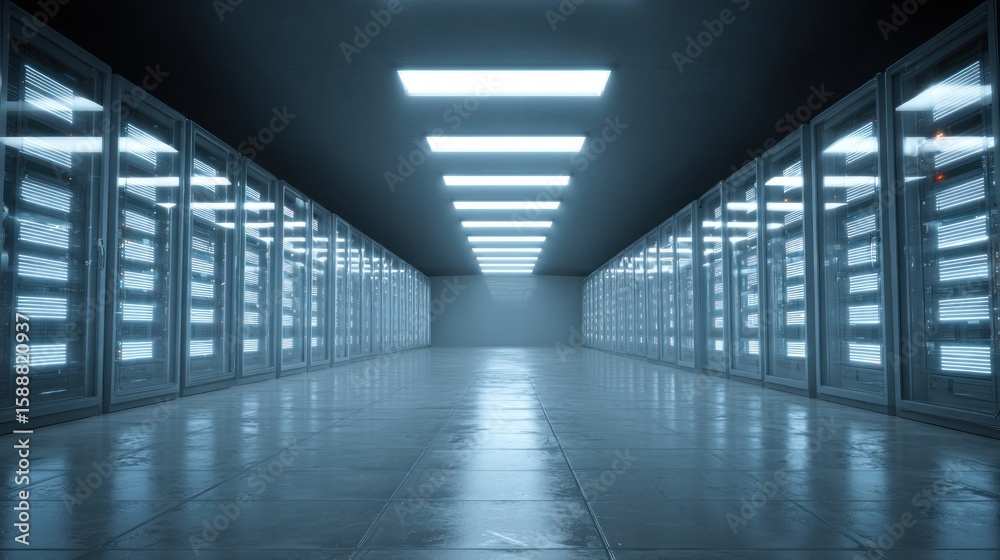 Fototapeta premium Futuristic server room