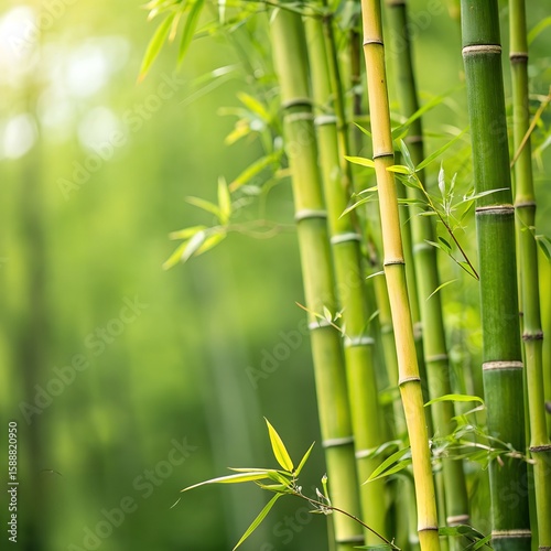 Lush Bamboo Forest Canopy Greenery Serenity Nature's Design Gentle Breeze Nature's Beauty Bamboo Stalks Natural Light Fresh Air Scenic View