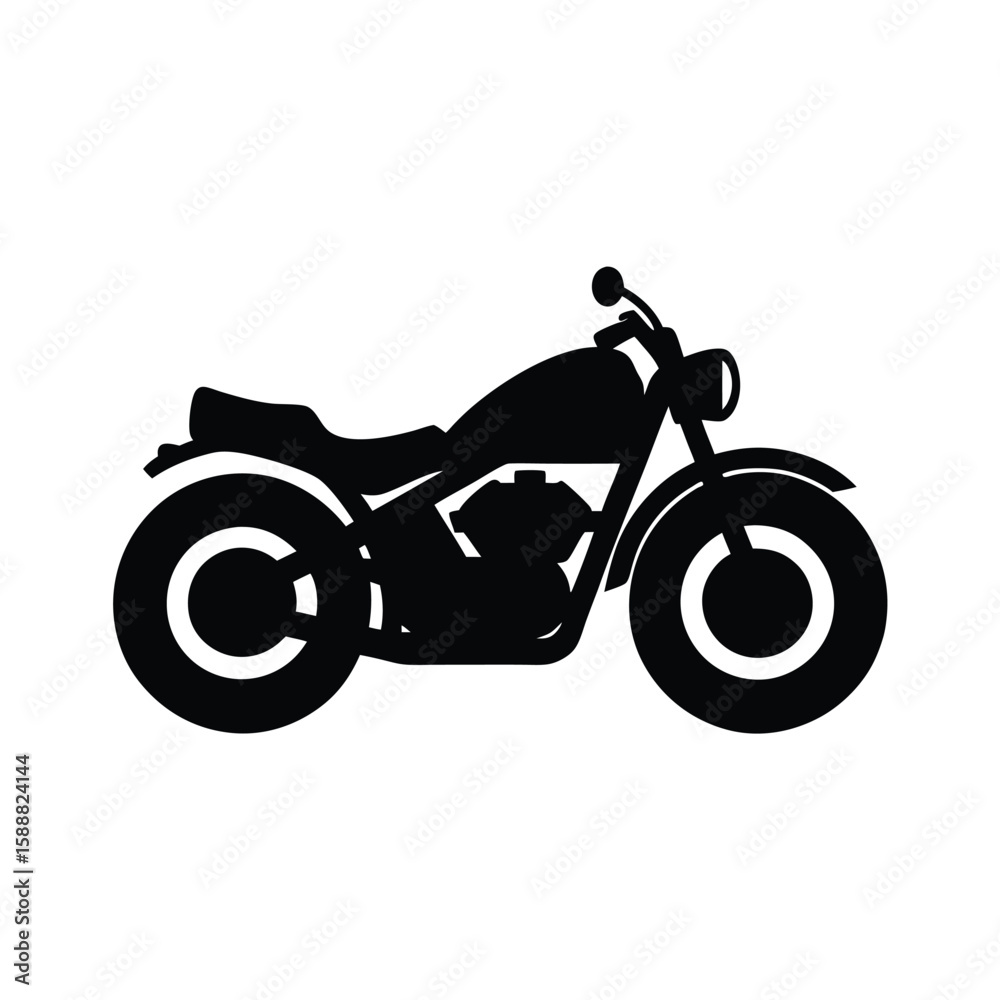 Motorcycle vehicle icon silhouette vector art illustration Motorcycle vehicle icon silhouette vector art illustration