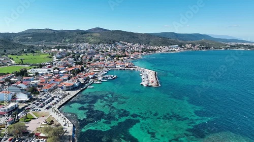 Drone footage of Izmir Urla district - Aegean town Urla high quality video
