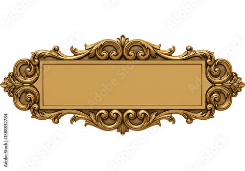 Ornate Vintage Gold Label Frame
