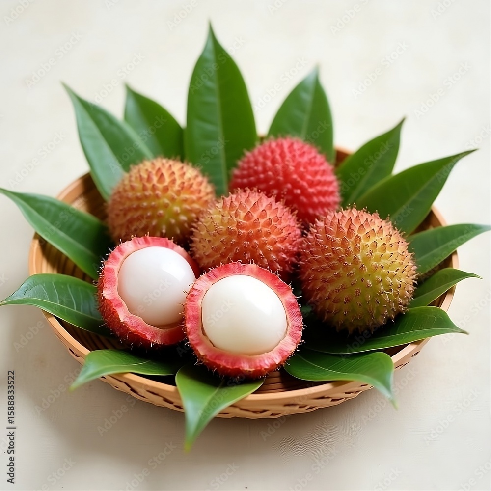 Fototapeta premium A peeled lychees