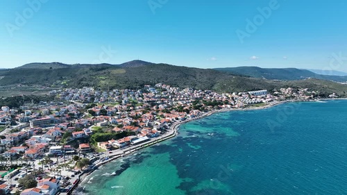 Wallpaper Mural Drone footage of Izmir Urla district - Aegean town Urla high quality video Torontodigital.ca
