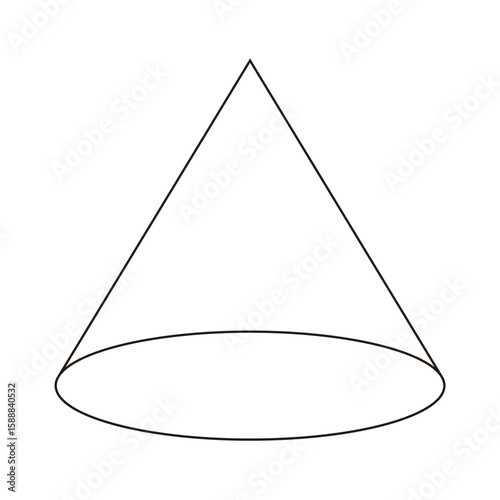 仰ぎ見た円錐の図形のベクターイラスト