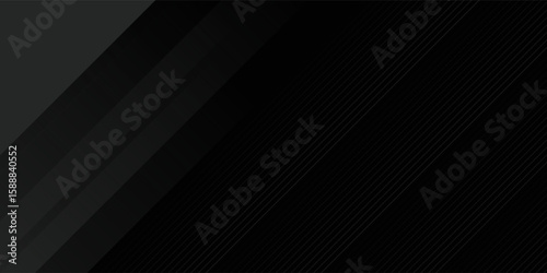 Black abstract background. Elegant dark diagonal shape elements.