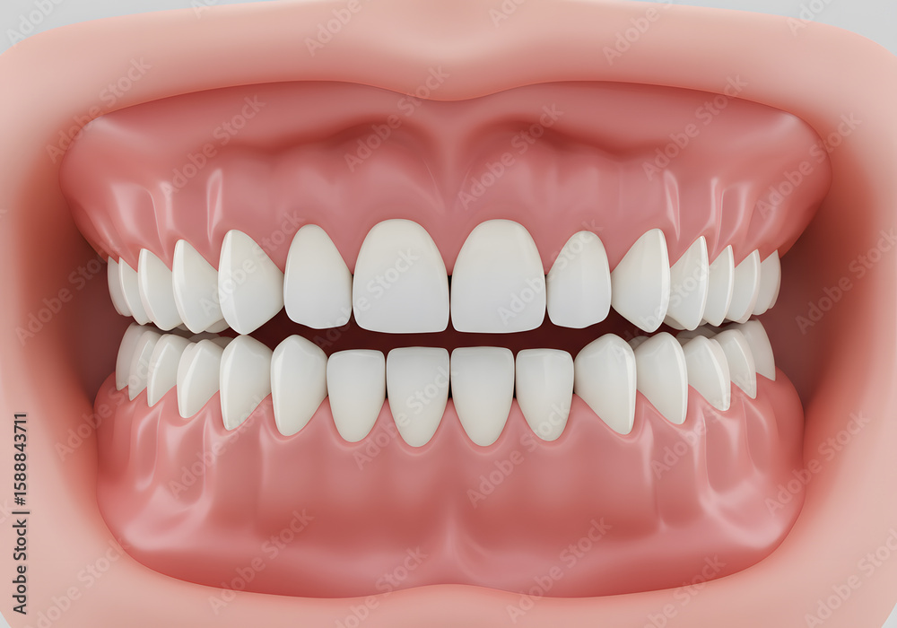 Obraz premium Human teeth closeup view