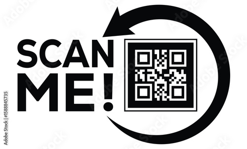 QR code scan icon set. Scan me frame. QR code scan for smartphone. QR code for mobile app, payment and identification. Vector illustration.