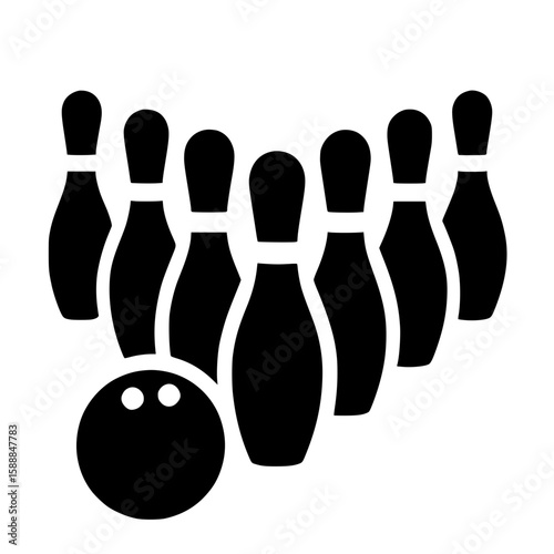 bowling ball and pins