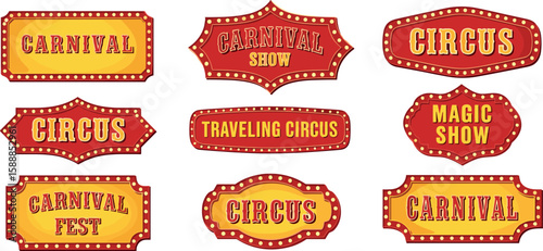 Light bulb cartoon signboards