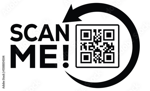 QR code scan icon set. Scan me frame. QR code scan for smartphone. QR code for mobile app, payment and identification. Vector illustration.
