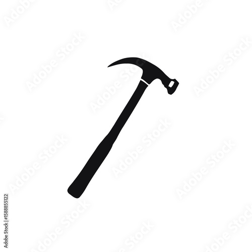 A claw hammer, a versatile metal construction tool, isolated on a white background
