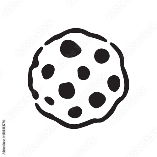 Delicious Chocolate Chip Cookie Sweet Treat Doodle Icon