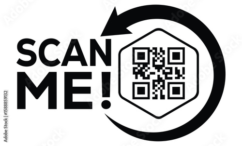 QR code scan icon set. Scan me frame. QR code scan for smartphone. QR code for mobile app, payment and identification. Vector illustration.