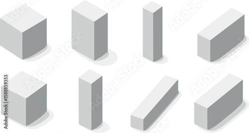 
White cardboard box set
