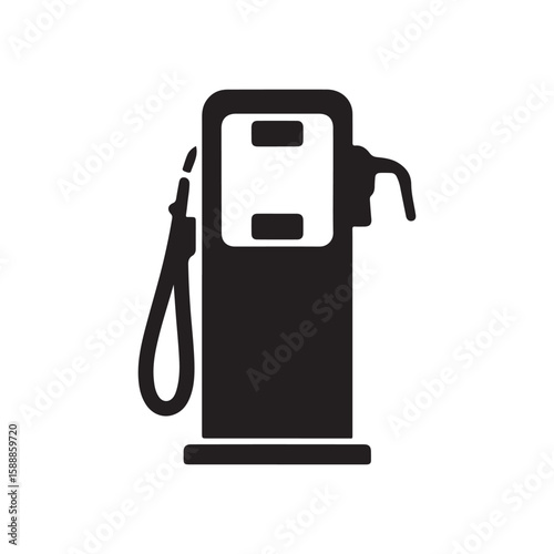 Classic Gas Pump Station Icon for Fuel and Energy Services
