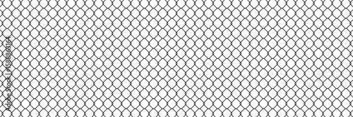 Steel wire chain link fence. Vector illustration
