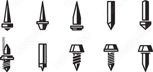 Bolt Vector | Fastening Hardware Illustration for Mechanical and Construction Use