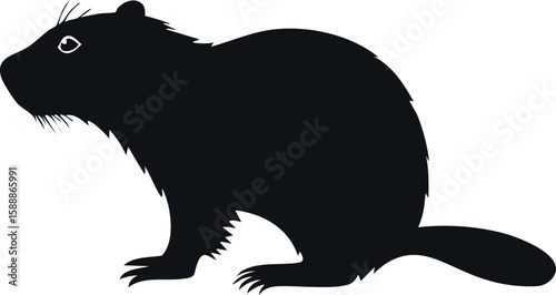 Beaver silhouette illustration