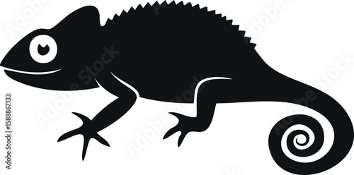 Chameleon silhouette illustration