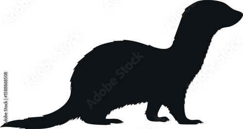Ferret silhouette illustration